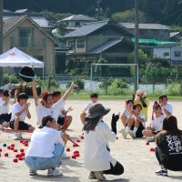 絆祭②（台風の目・玉入れ・土嚢リレー）